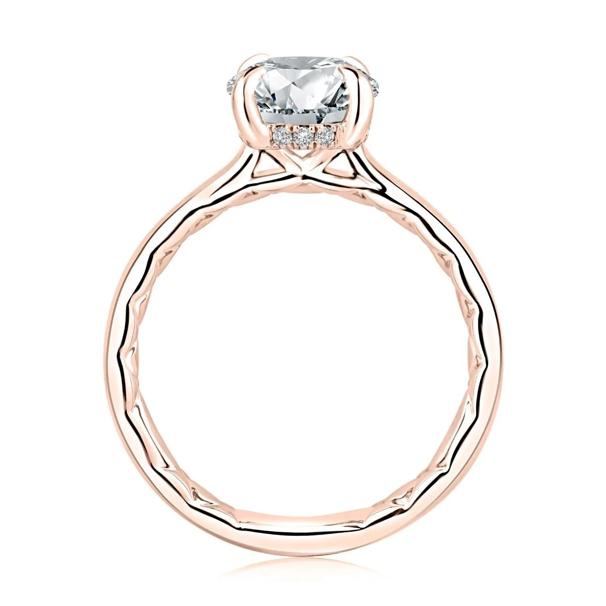 Shared Prong Oval Engagement Ring, photograph 6