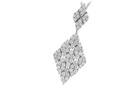 14K White Gold Diamond Necklace