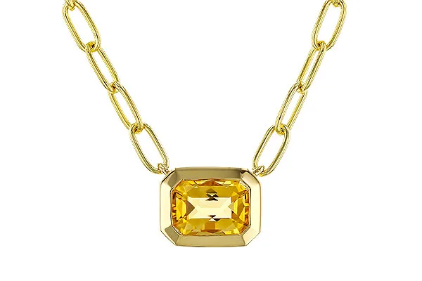 14K Yellow Gold Citrine Necklace