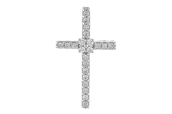 14K White Gold Diamond Pendant