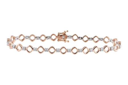 14K Two-Tone Diamond Bracelet