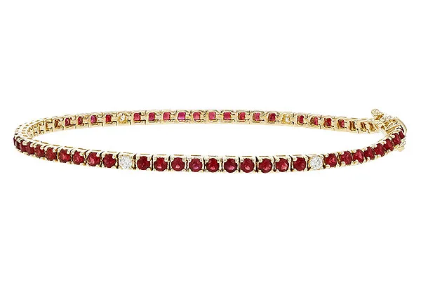 14K Yellow Gold Ruby Bracelet