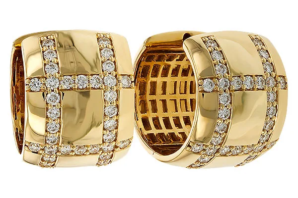 14K Yellow Gold Diamond Earrings