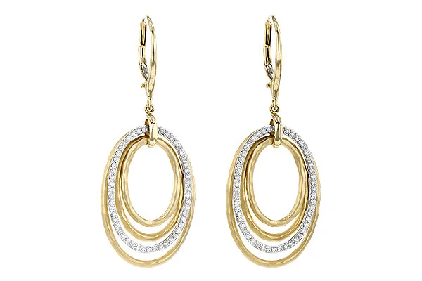 14K Yellow Gold Diamond Earrings