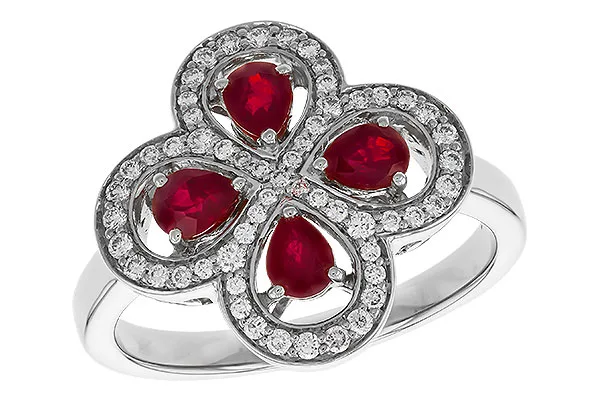 14K White Gold Ruby Ring