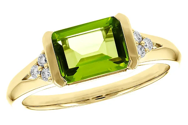 14K Yellow Gold Peridot Ring