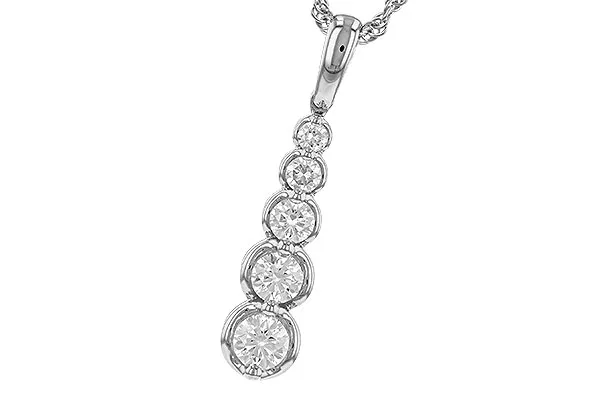 14K White Gold Diamond Necklace