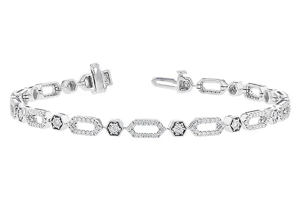 14K White Gold Diamond Bracelet