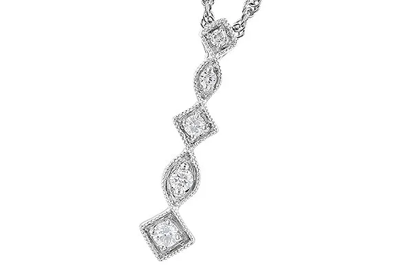 14K White Gold Diamond Necklace