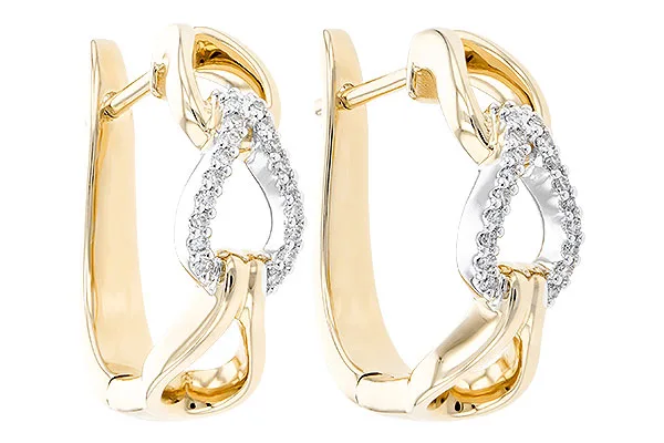 14K Two-Tone Diamond Earrings