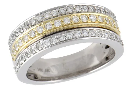 14K Two-Tone Diamond Anniversary Band