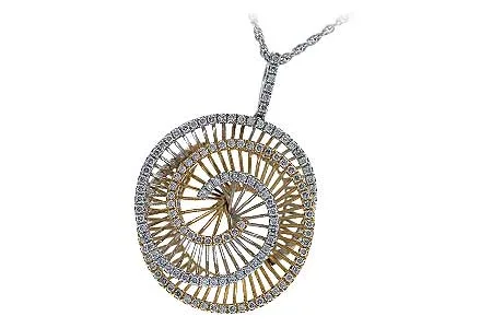 14K Two-Tone Diamond Necklace