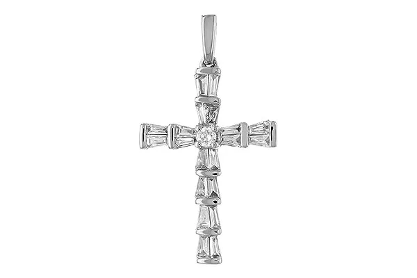 14K White Gold Diamond Pendant