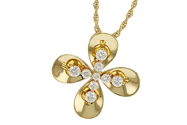 14K Yellow Gold Diamond Necklace