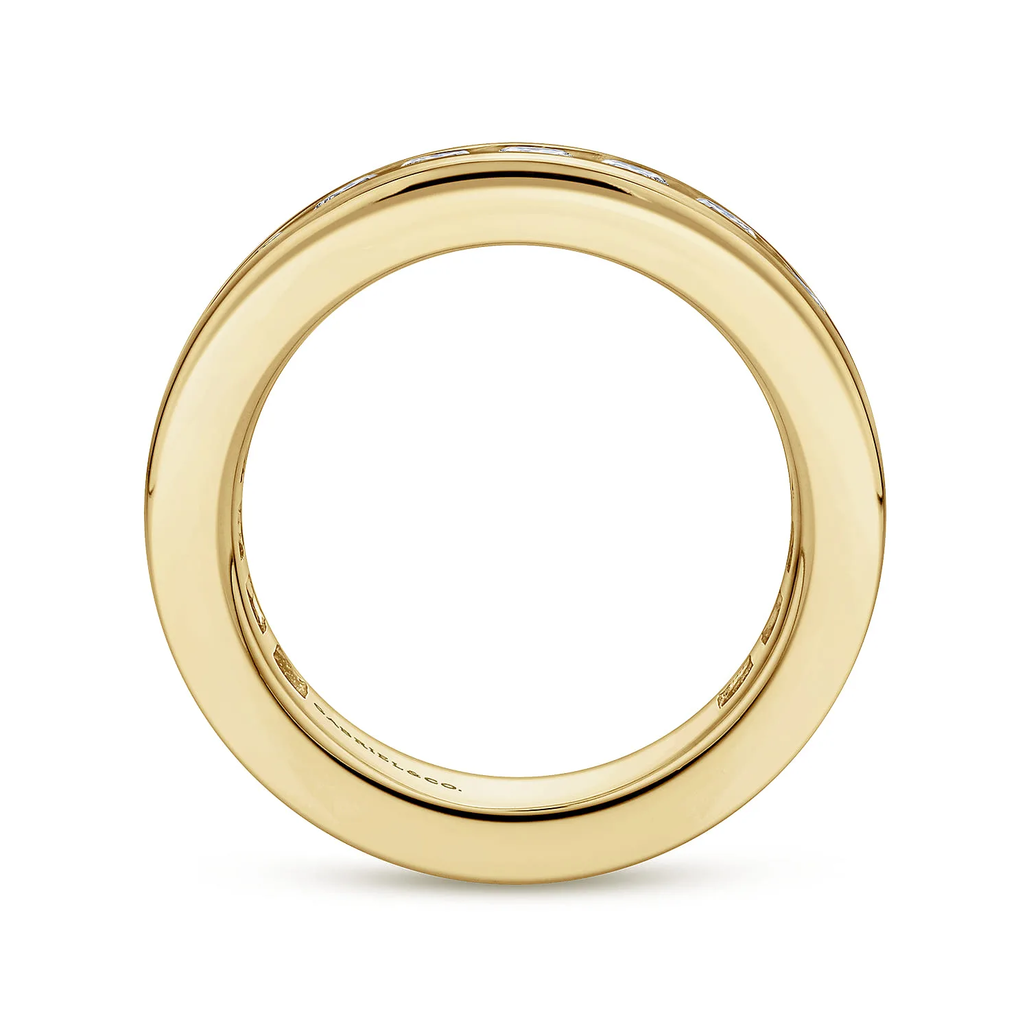 Channel Set Diamond Eternity Band in 14K Yellow Gold, photograph 2
