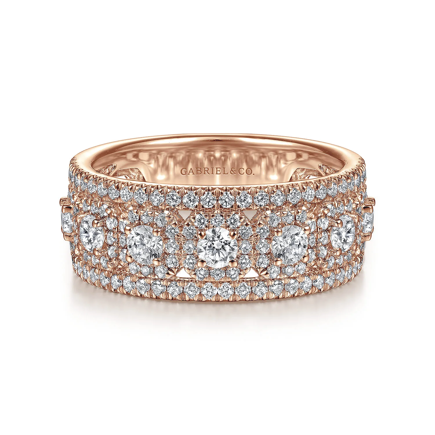 Wide Diamond Anniversary Band