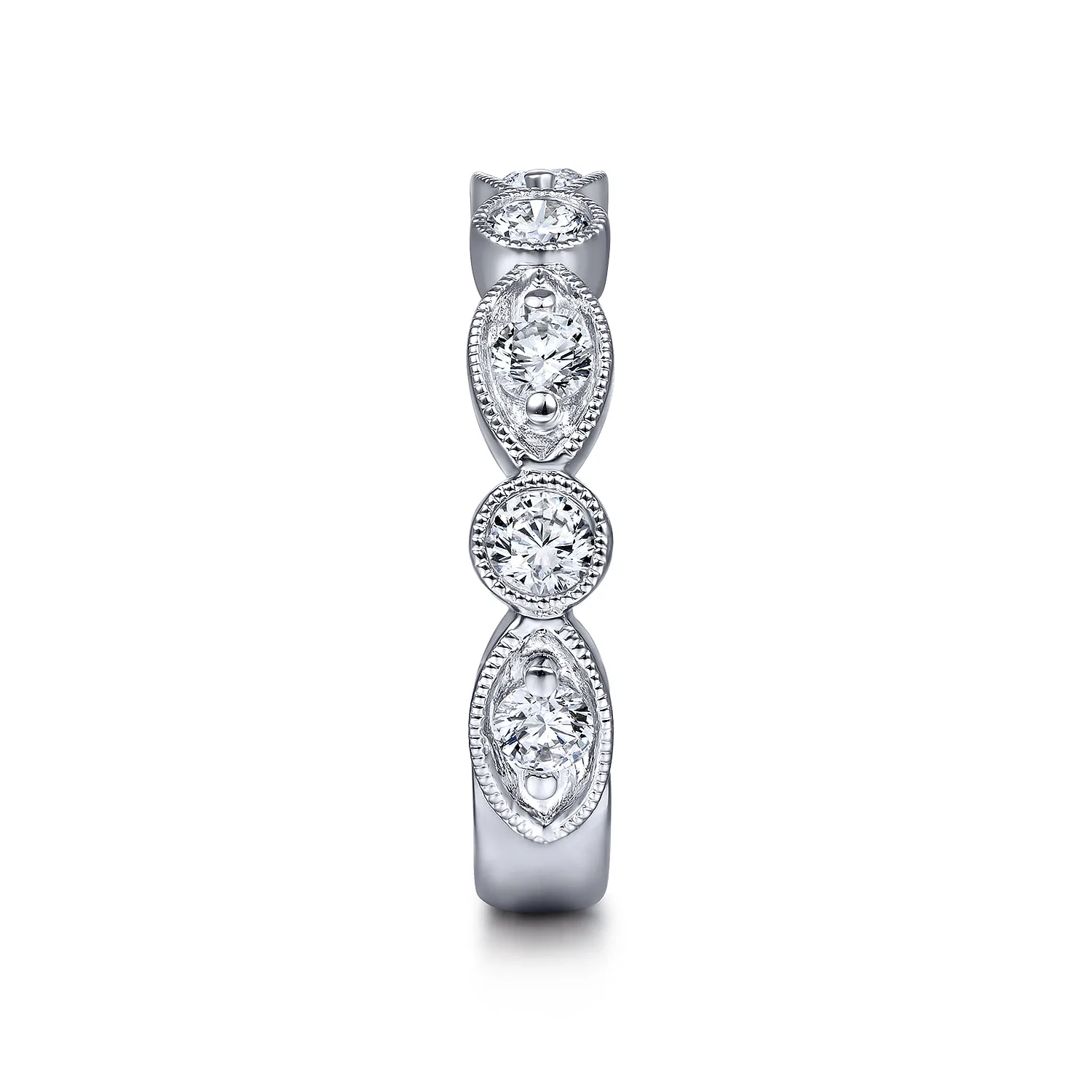 and Diamond Anniversary Band in 14K White Gold, photograph 4