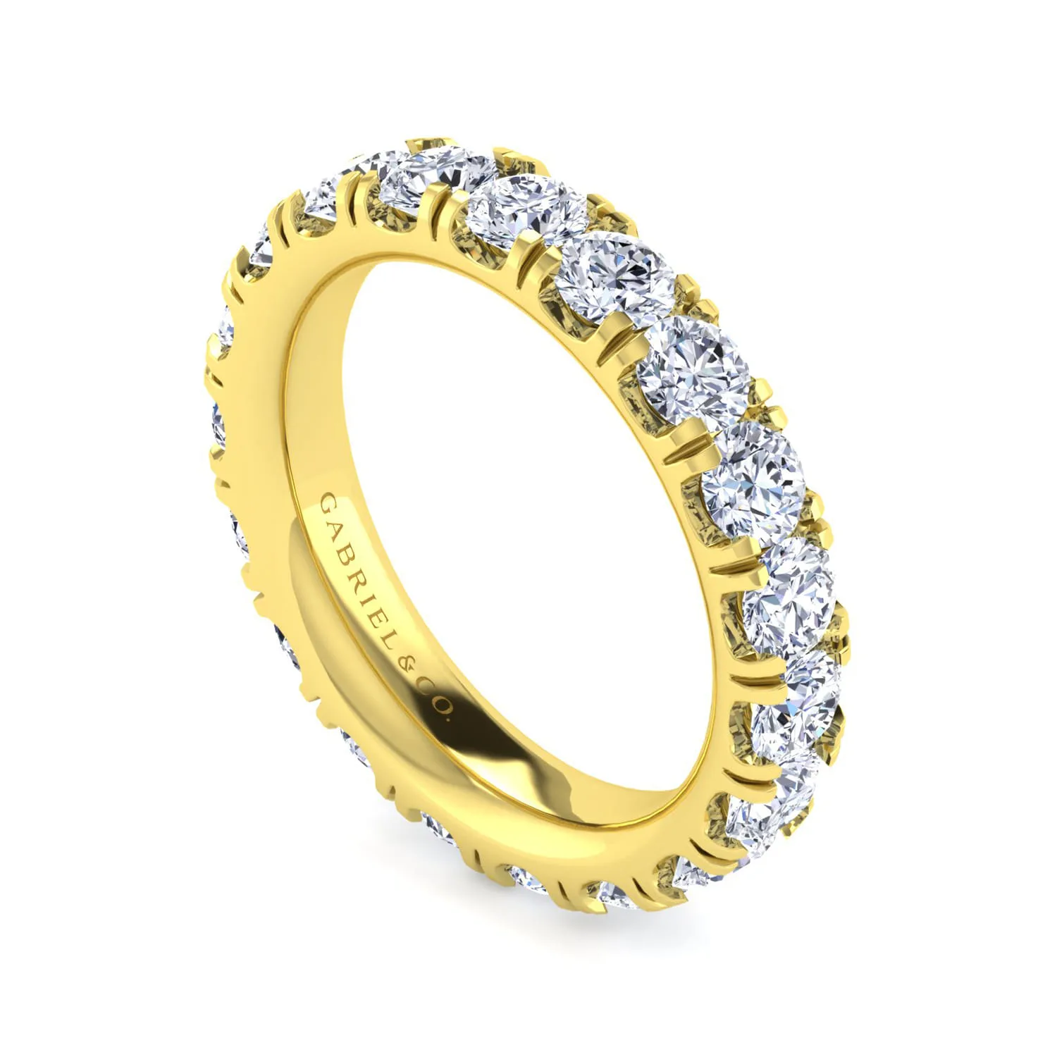 Diamond Eternity Band in 14K Yellow Gold, photograph 3