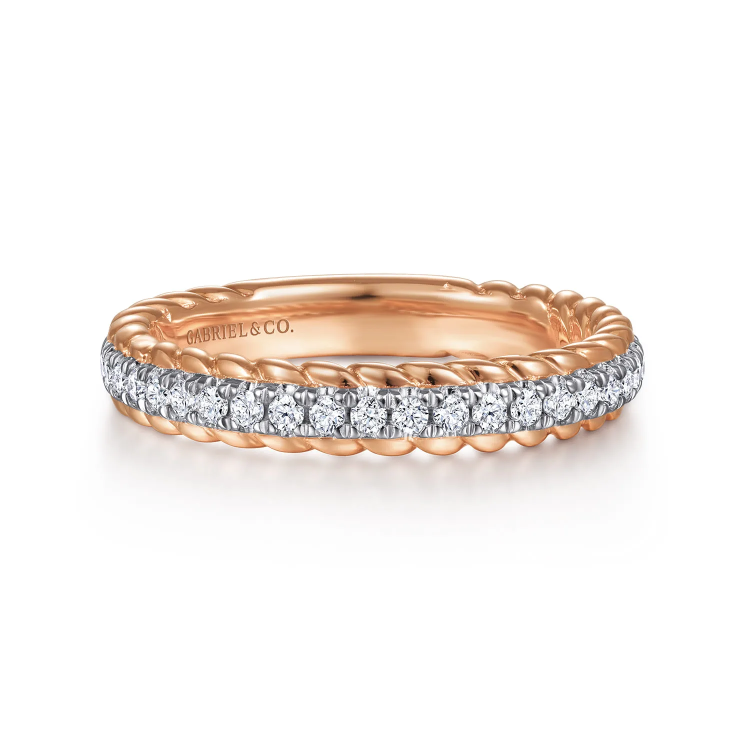 Diamond Anniversary Band with Scalloped Edge