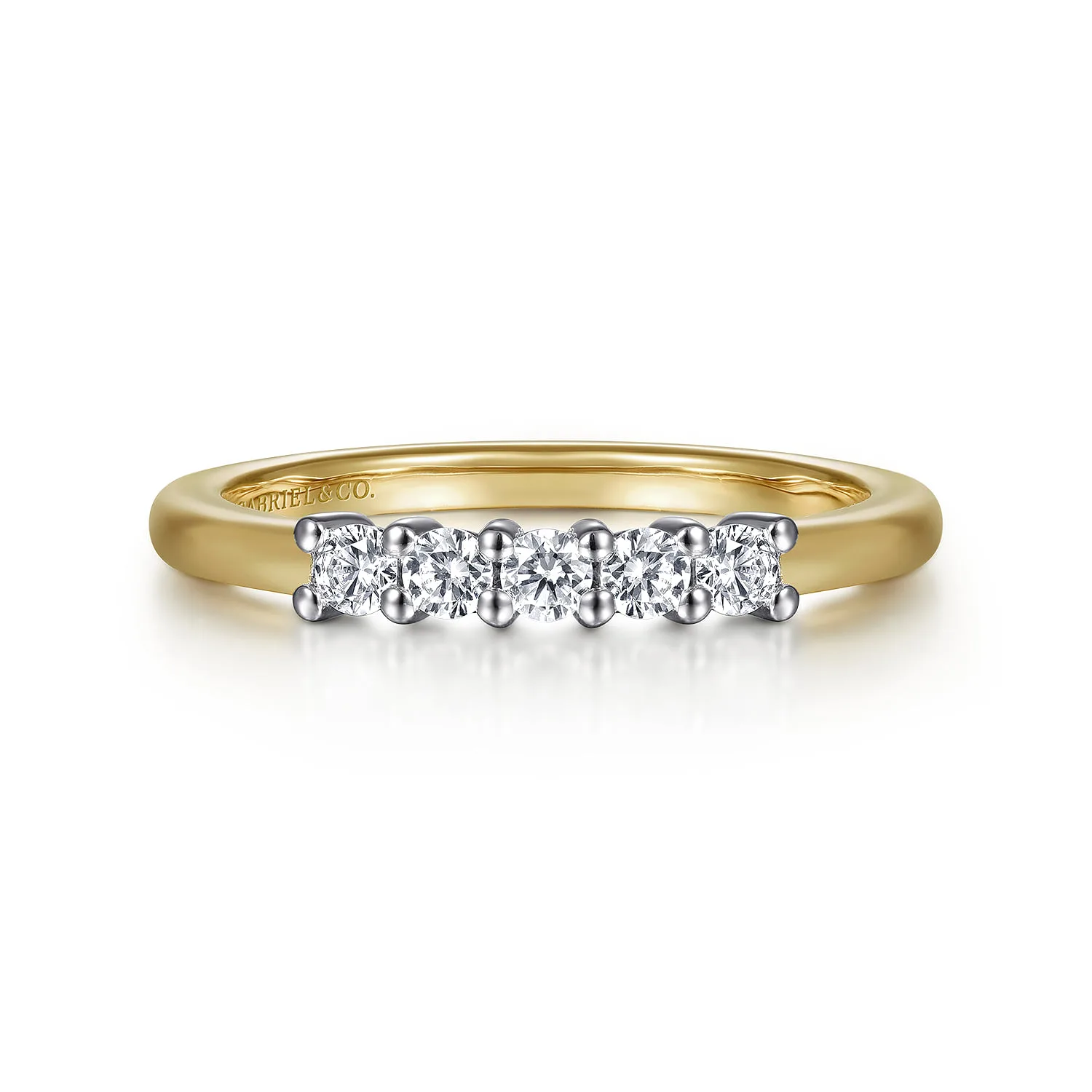 5 Stone Shared Prong Diamond Anniversary Band