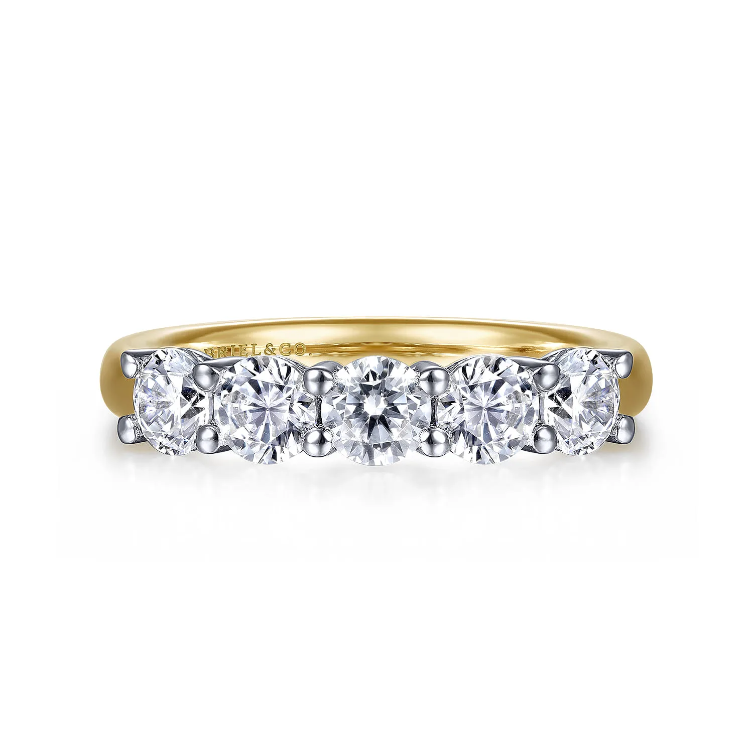 5 Stone Shared Prong Diamond Anniversary Band