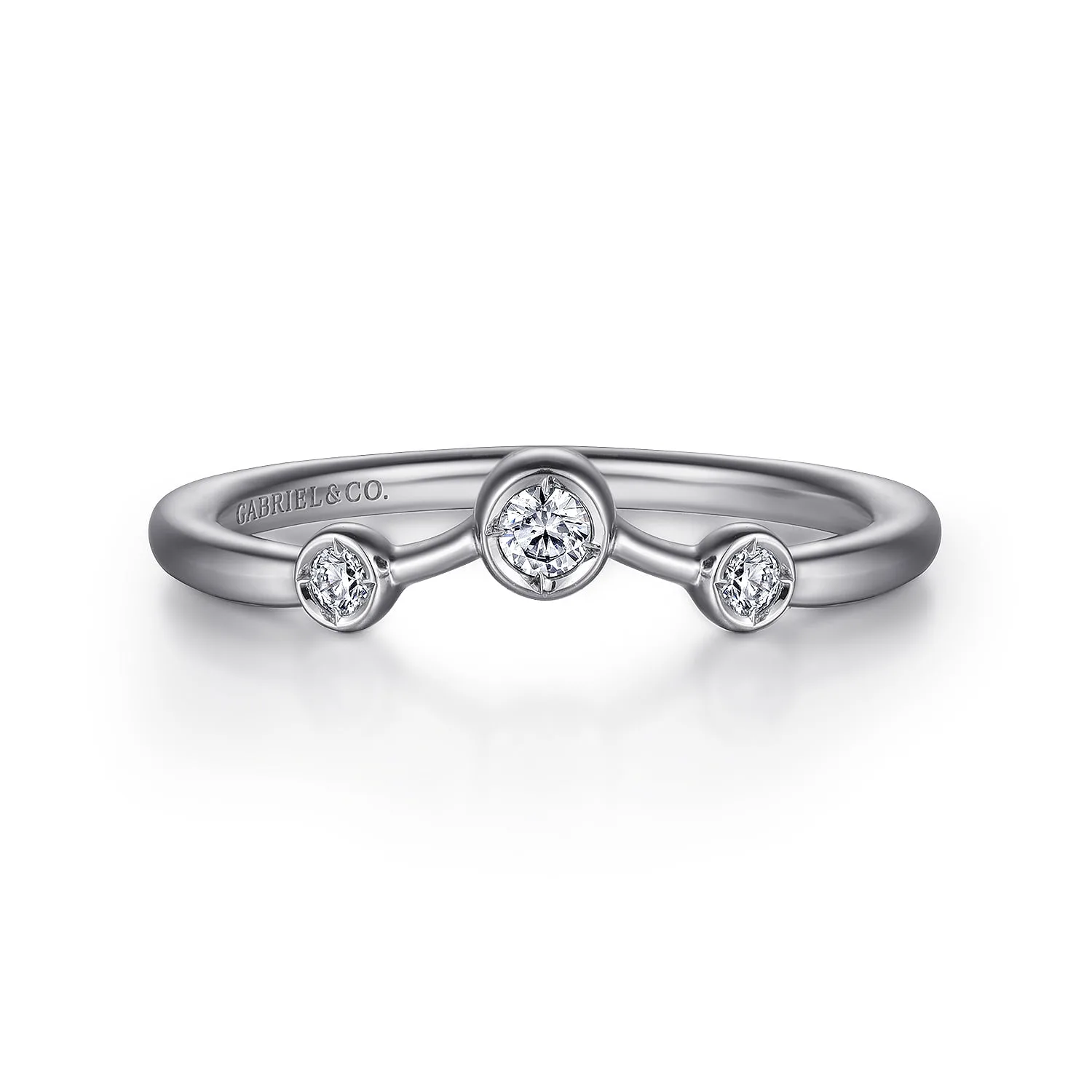 Curved-Diamond Anniversary Band