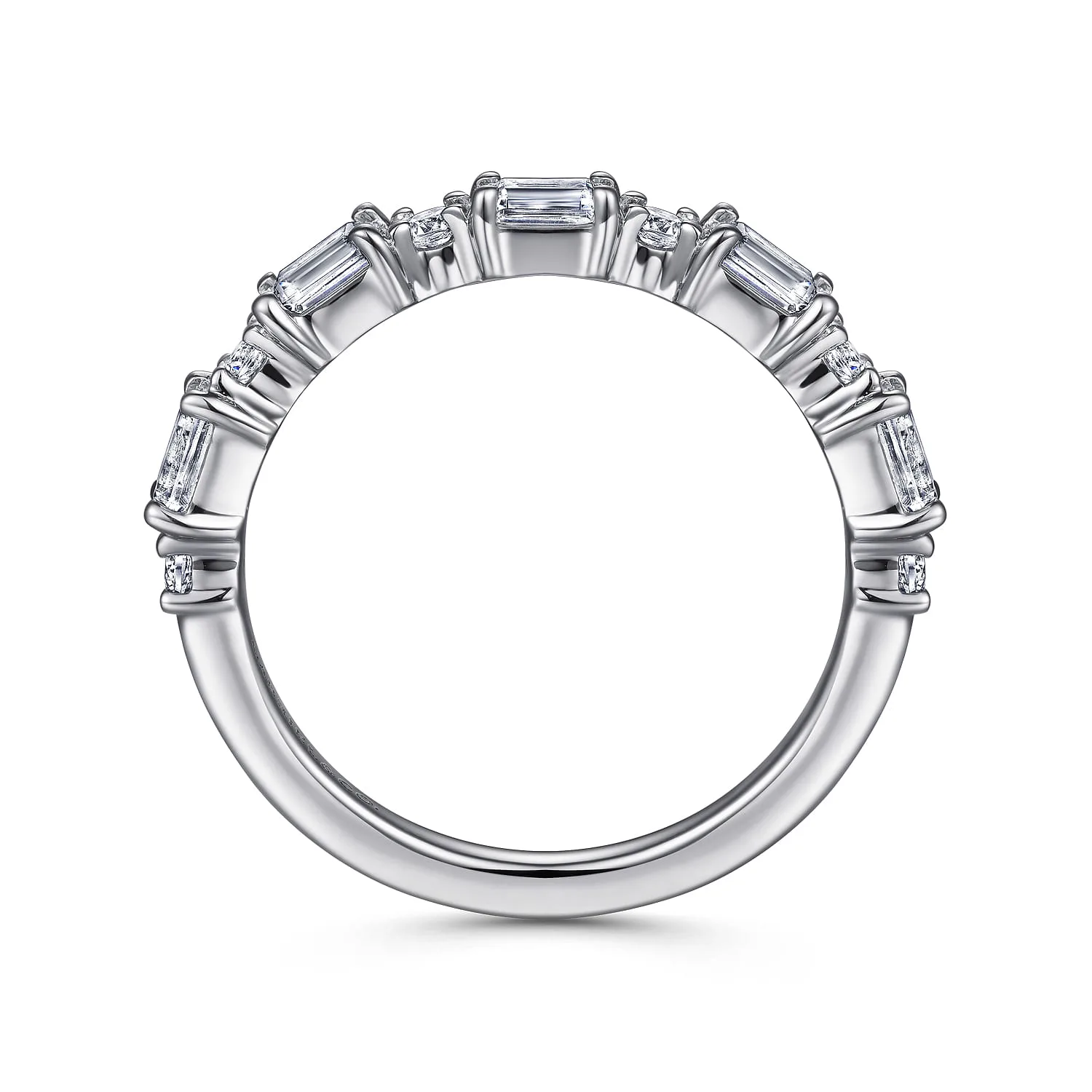 and Diamond Anniversary Band in 14K White Gold, photograph 2