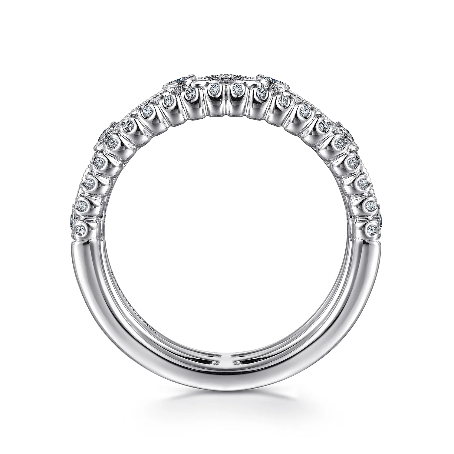 Diamond Anniversary Band in 14K White Gold, photograph 2