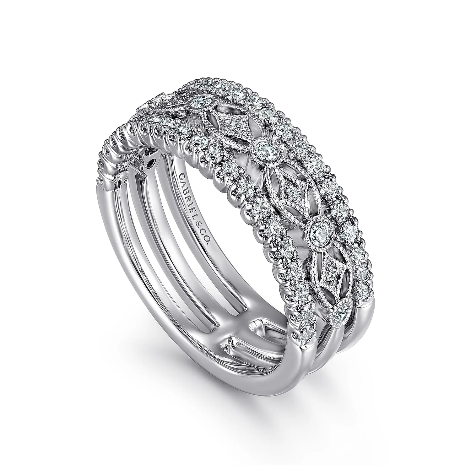 Diamond Anniversary Band in 14K White Gold, photograph 3