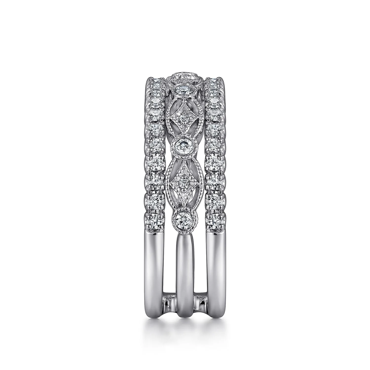 Diamond Anniversary Band in 14K White Gold, photograph 4