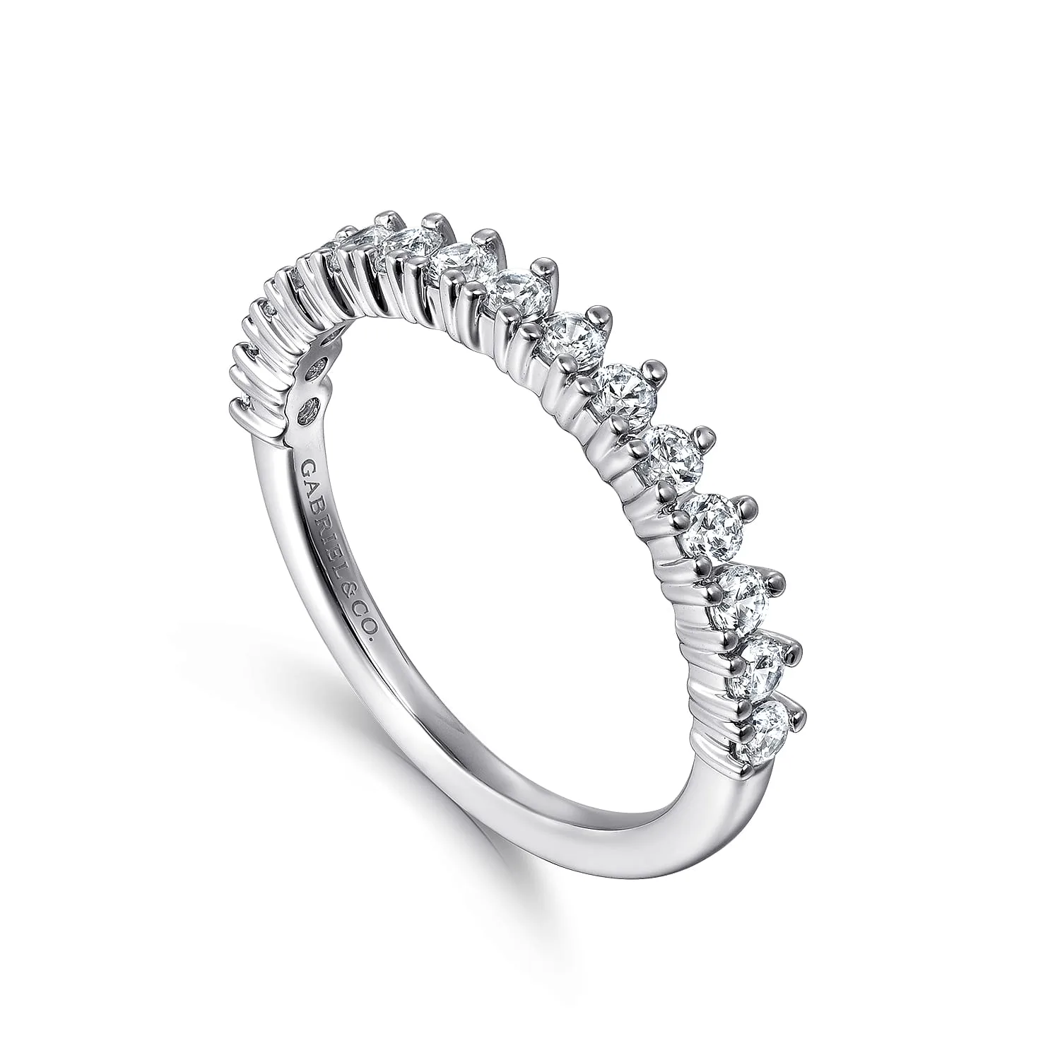 Diamond Anniversary Band in 14K White Gold, photograph 3