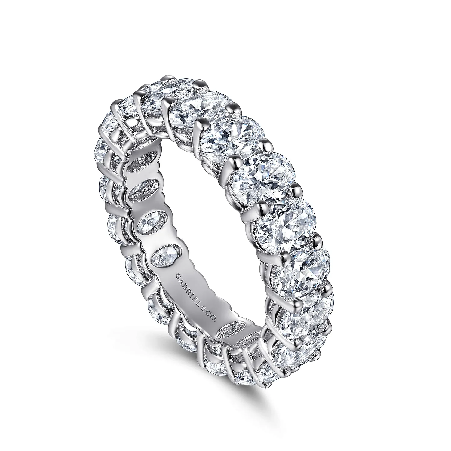 Diamond Eternity Band in 14K White Gold, photograph 3