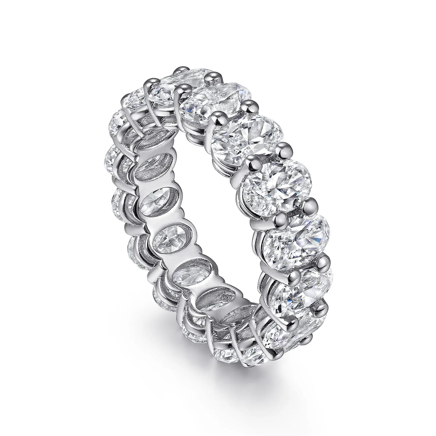 Diamond Eternity Band in 14K White Gold, photograph 3