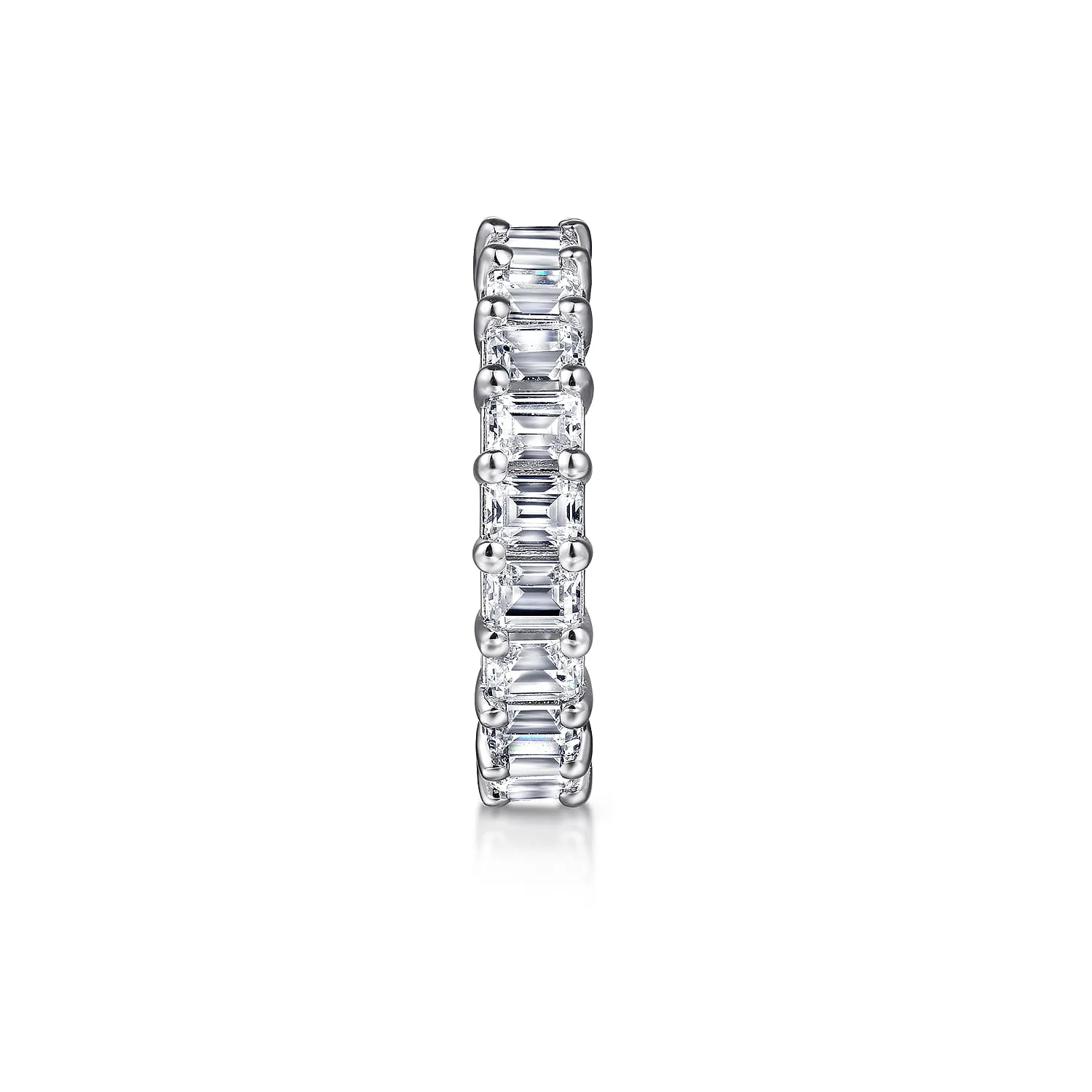 Shared Prong Diamond Eternity Band in 14K White Gold, photograph 4