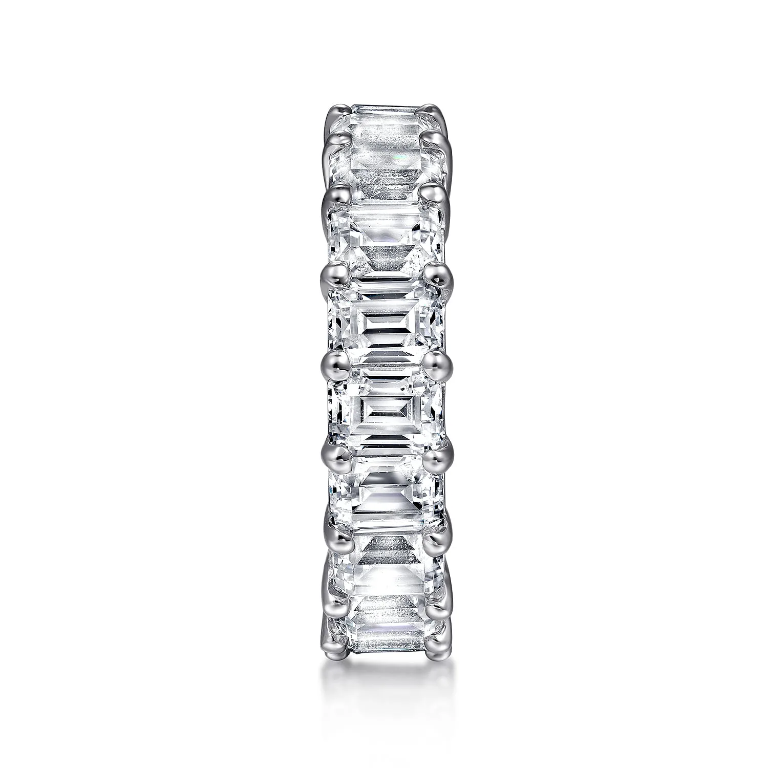 Shared Prong Diamond Eternity Band in 14K White Gold, photograph 4