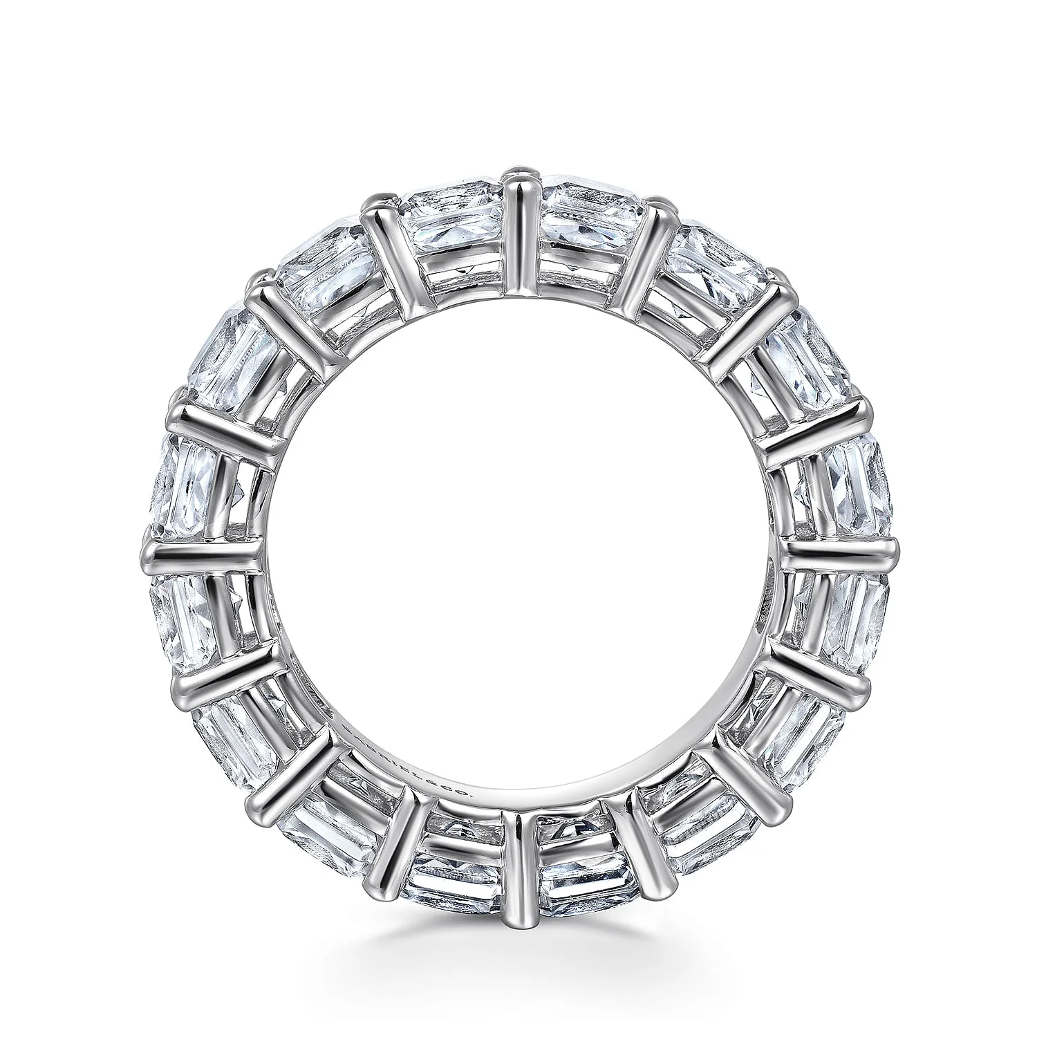 Shared Prong Diamond Eternity Band in 14K White Gold, photograph 2
