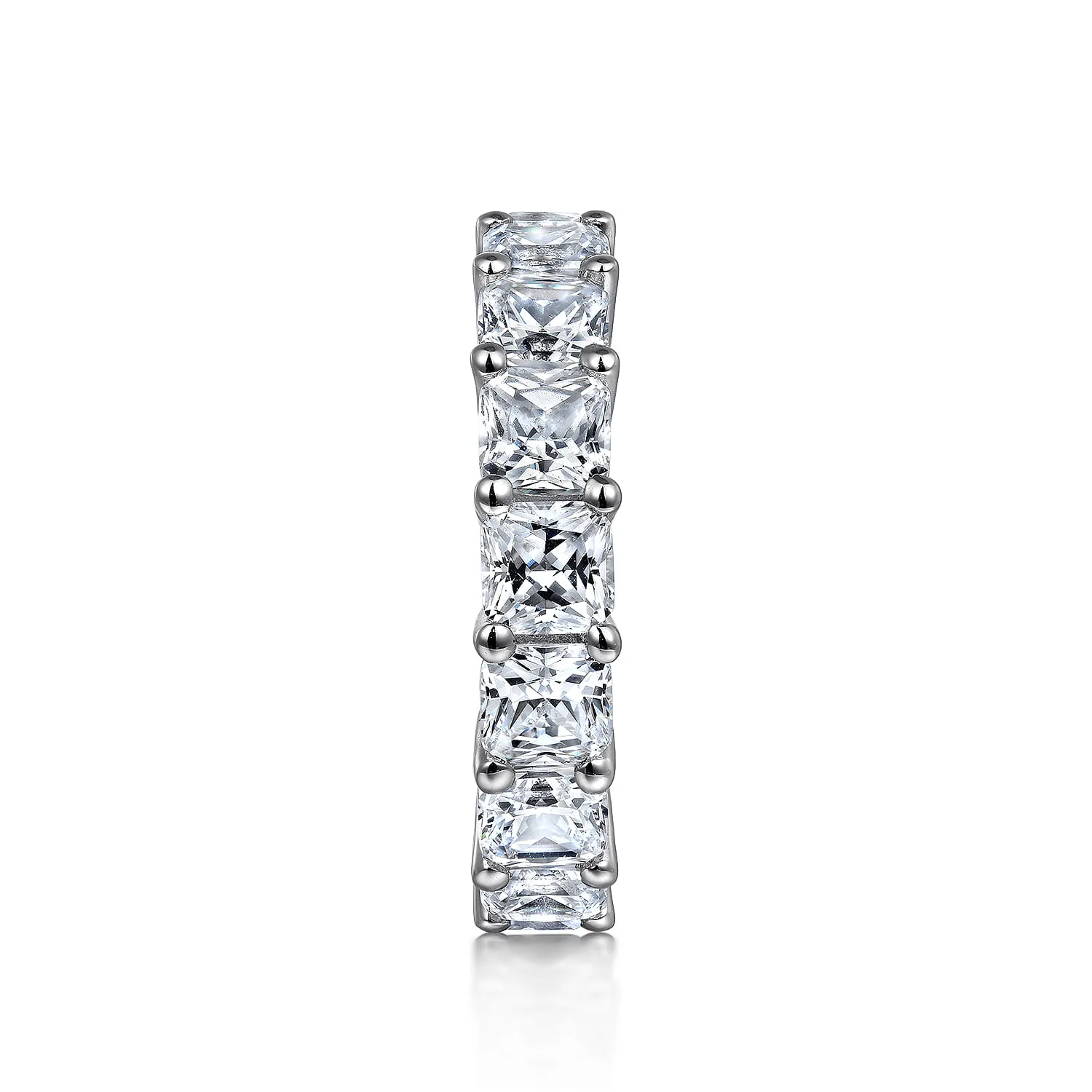Shared Prong Diamond Eternity Band in 14K White Gold, photograph 4
