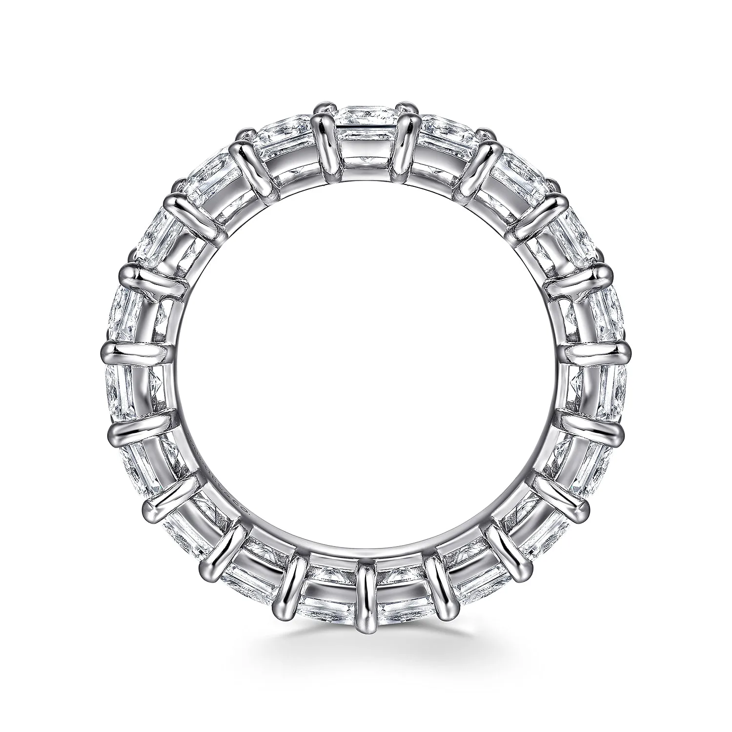 Shared Prong Diamond Eternity Band in 14K White Gold, photograph 2