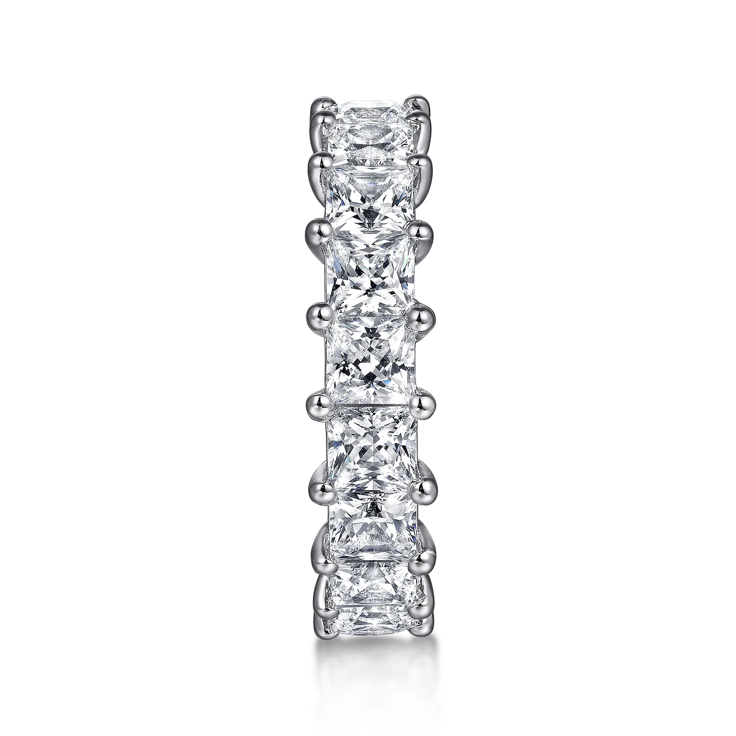 Shared Prong Diamond Eternity Band in 14K White Gold, photograph 4
