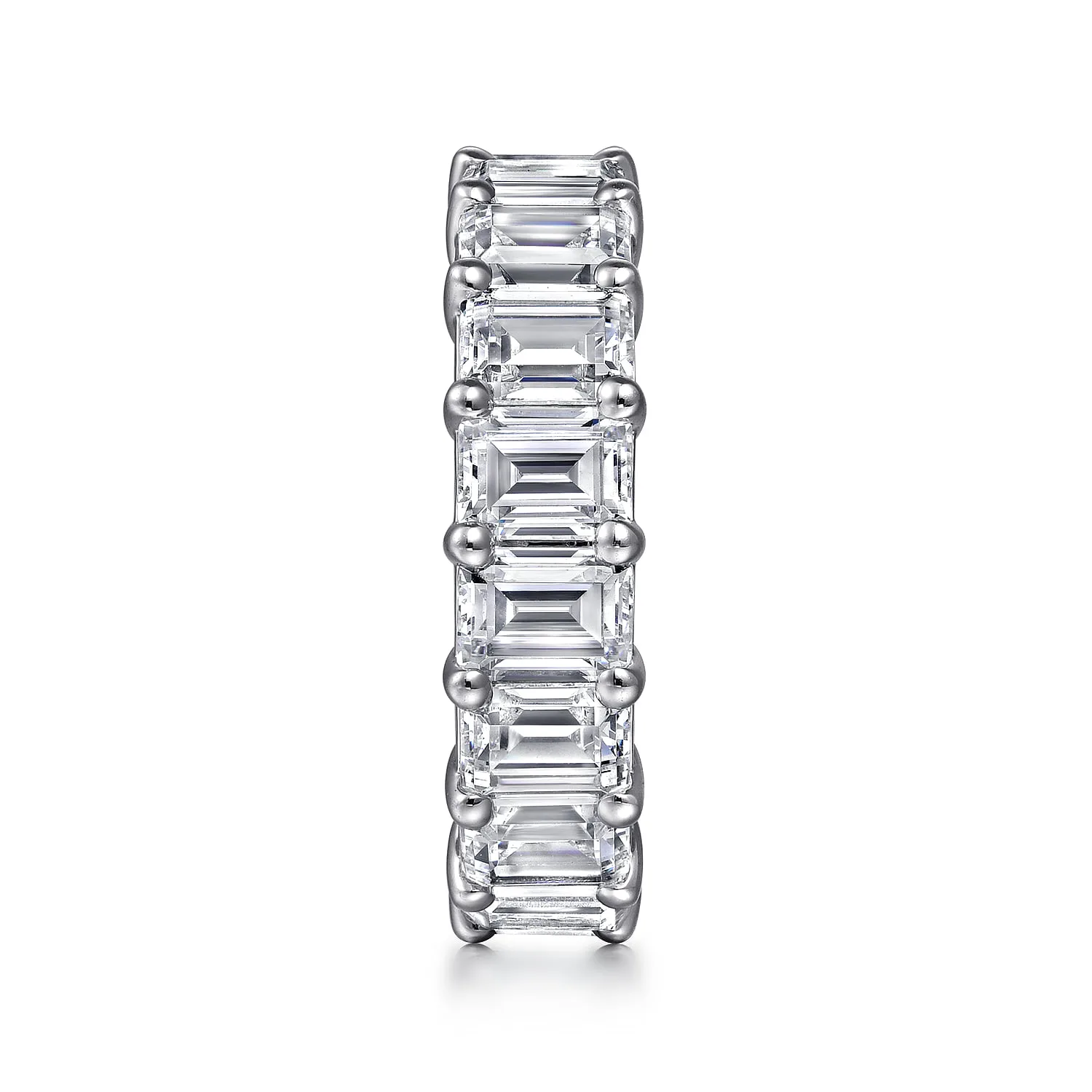 Shared Prong Diamond Eternity Band in 14K White Gold, photograph 4