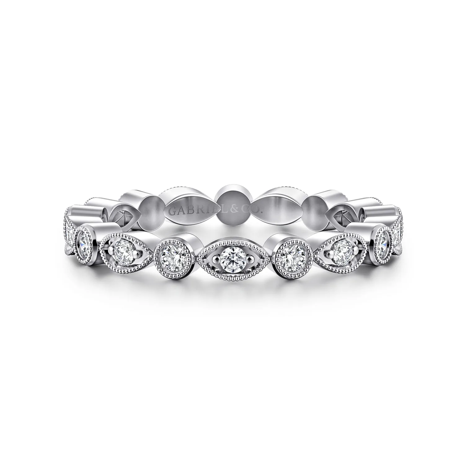 Vintage Inspired and Station Diamond Eternity Band