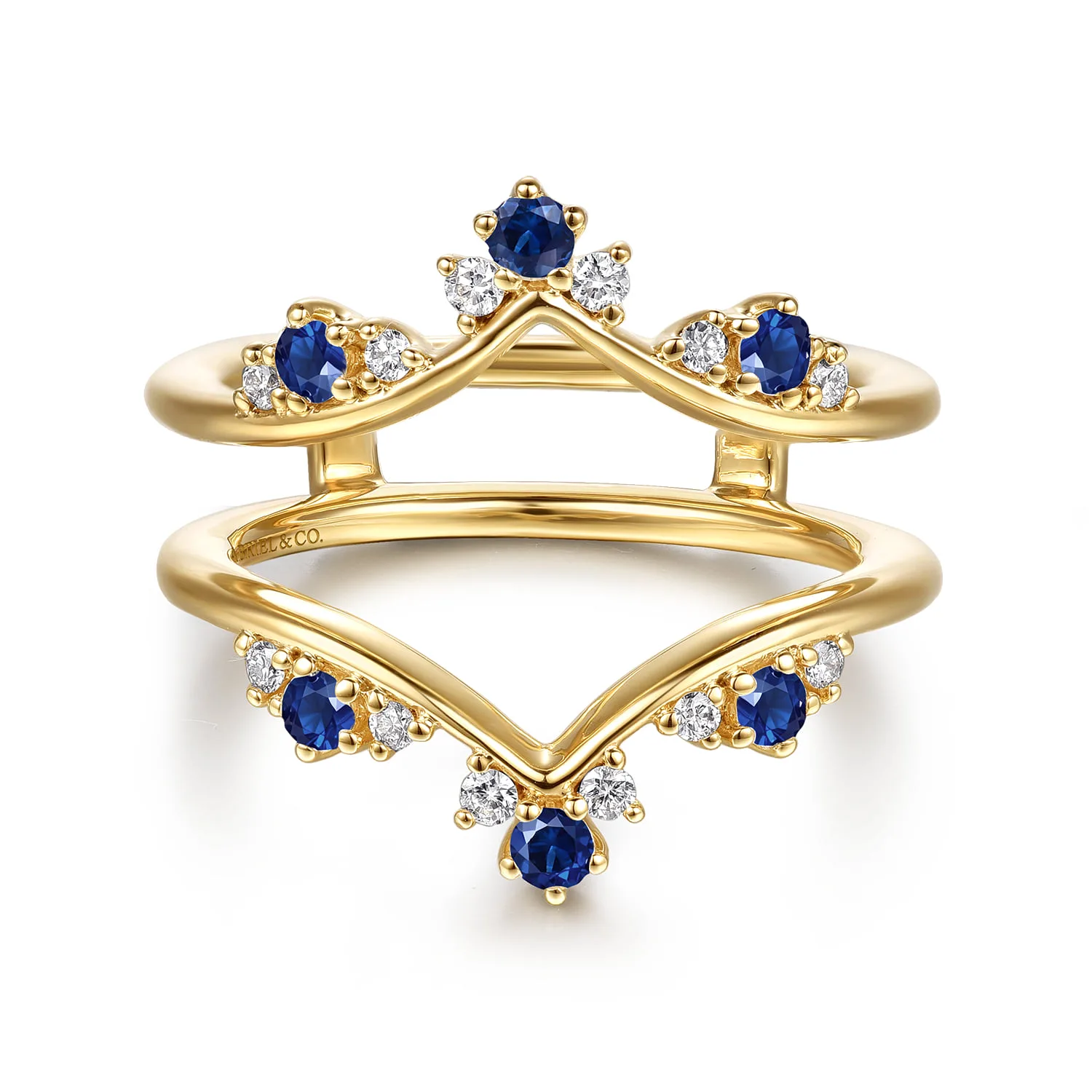 Prong Set Sapphire and Diamond Ring Enhancer