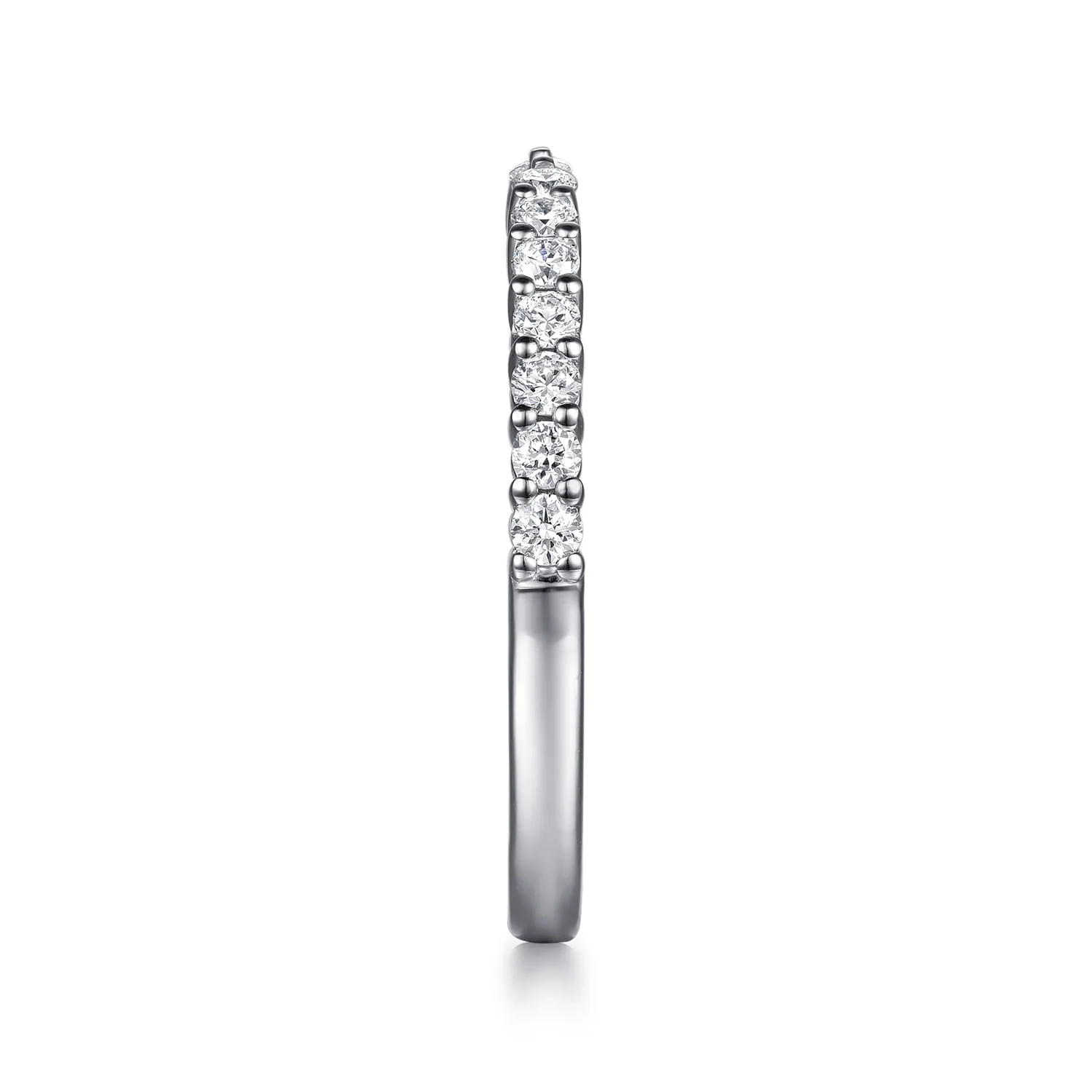 Prong Setting Open Diamond Anniversary Band in 14K White Gold, photograph 4