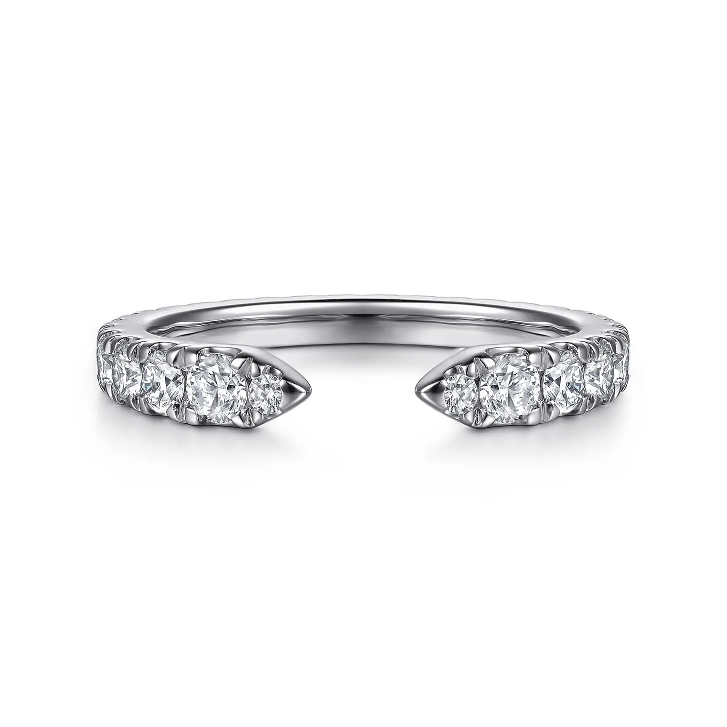 French Pave Open Diamond Eternity Band