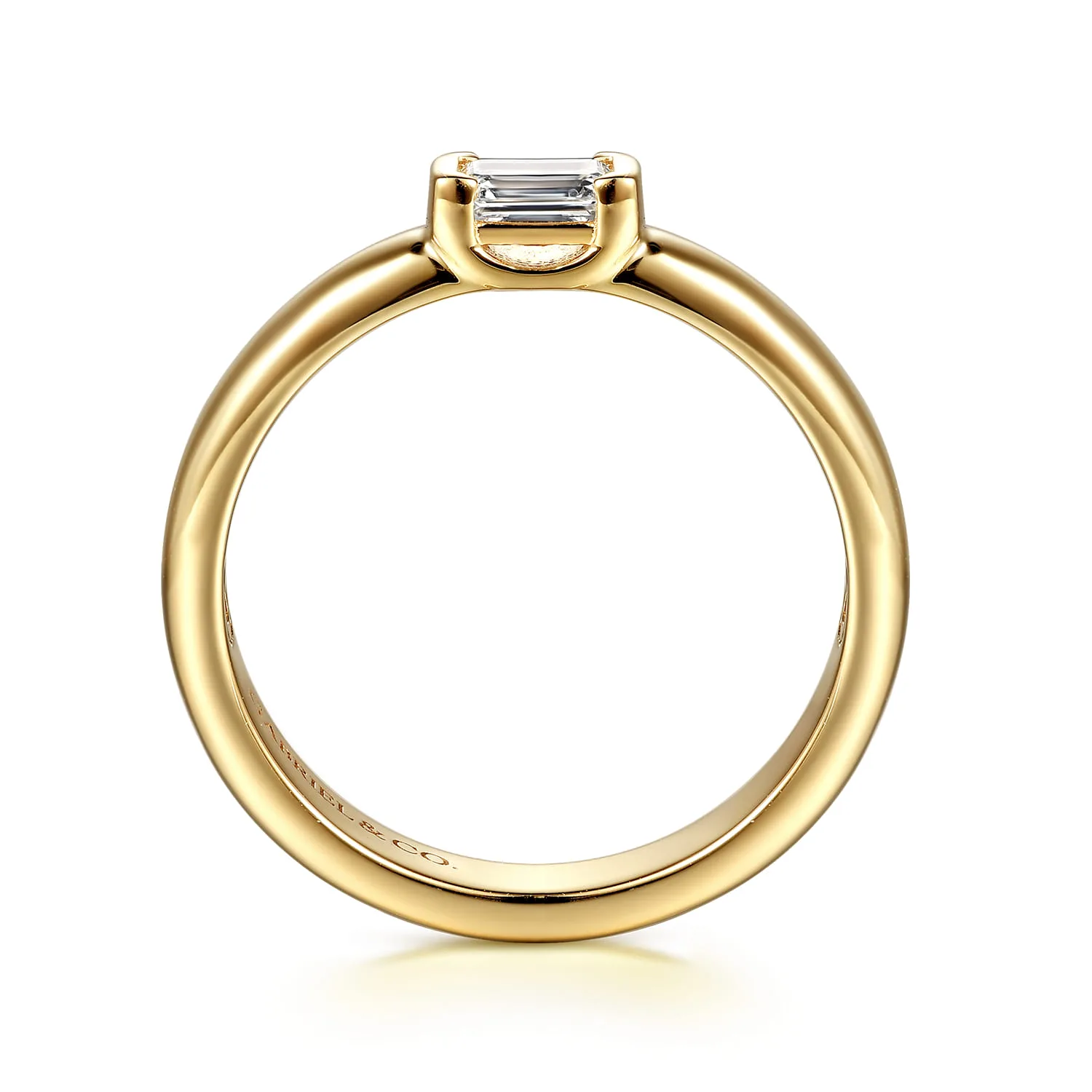 Channel Set Diamond Anniversary Band in 14K Yellow Gold, photograph 2