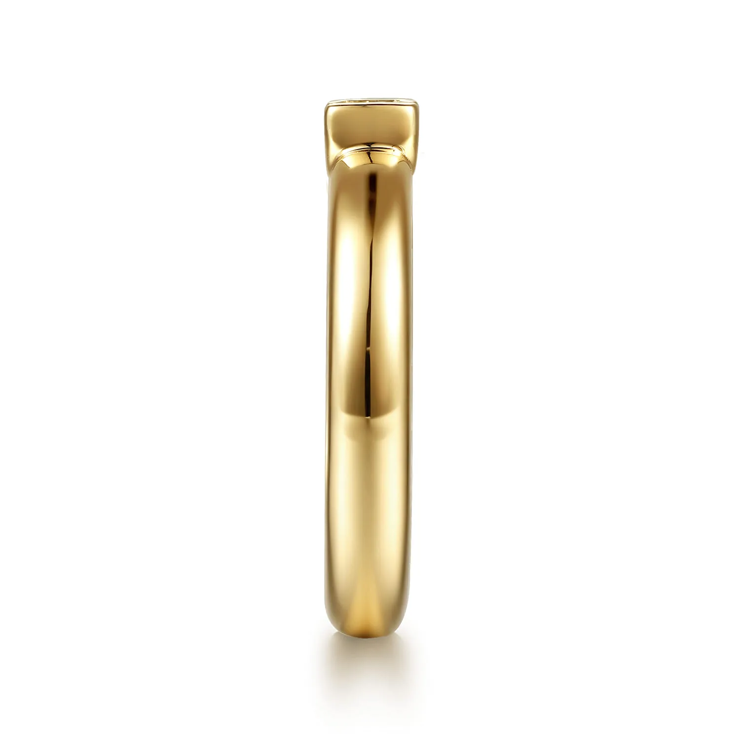 Channel Set Diamond Anniversary Band in 14K Yellow Gold, photograph 4