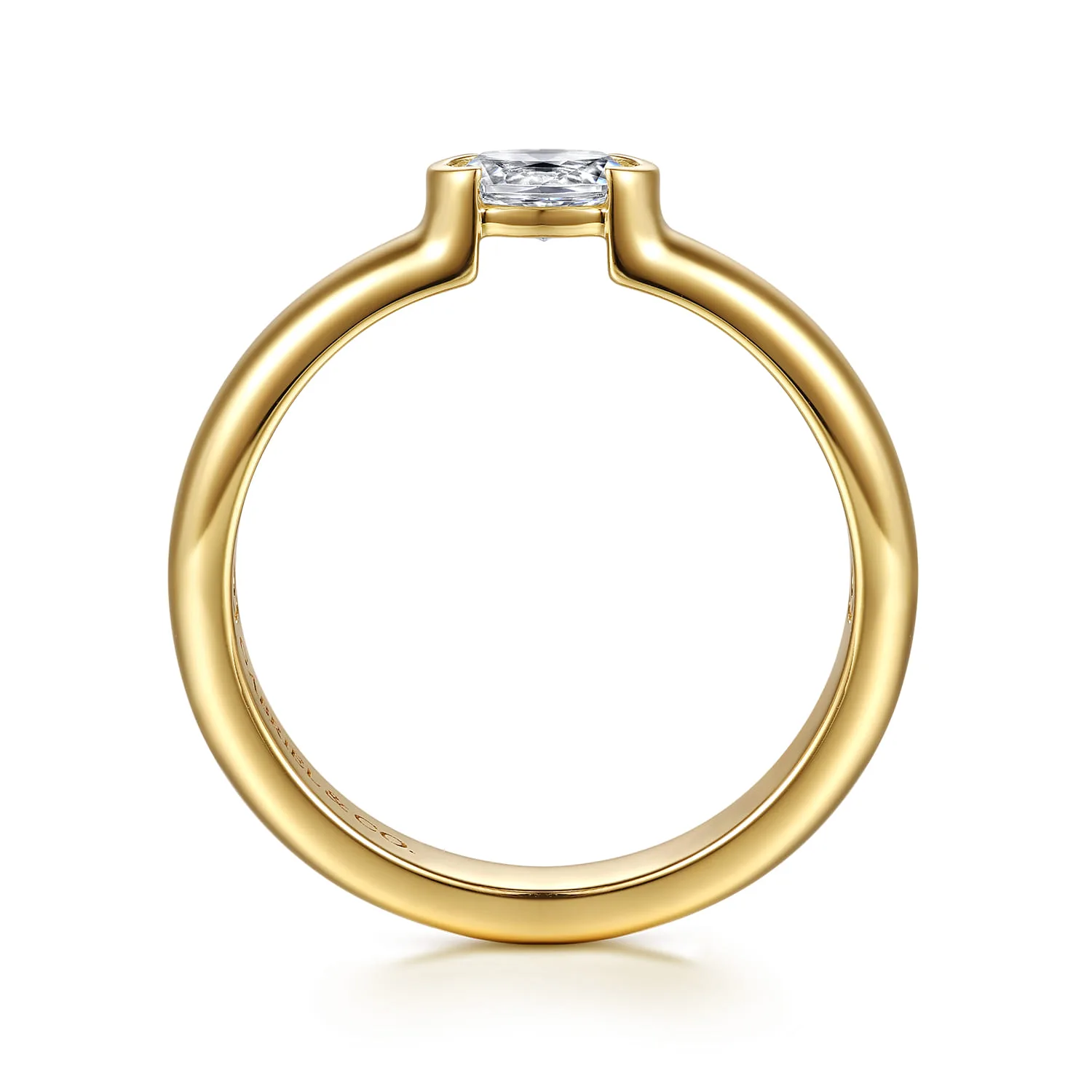 Channel Set Diamond Anniversary Band in 14K Yellow Gold, photograph 2