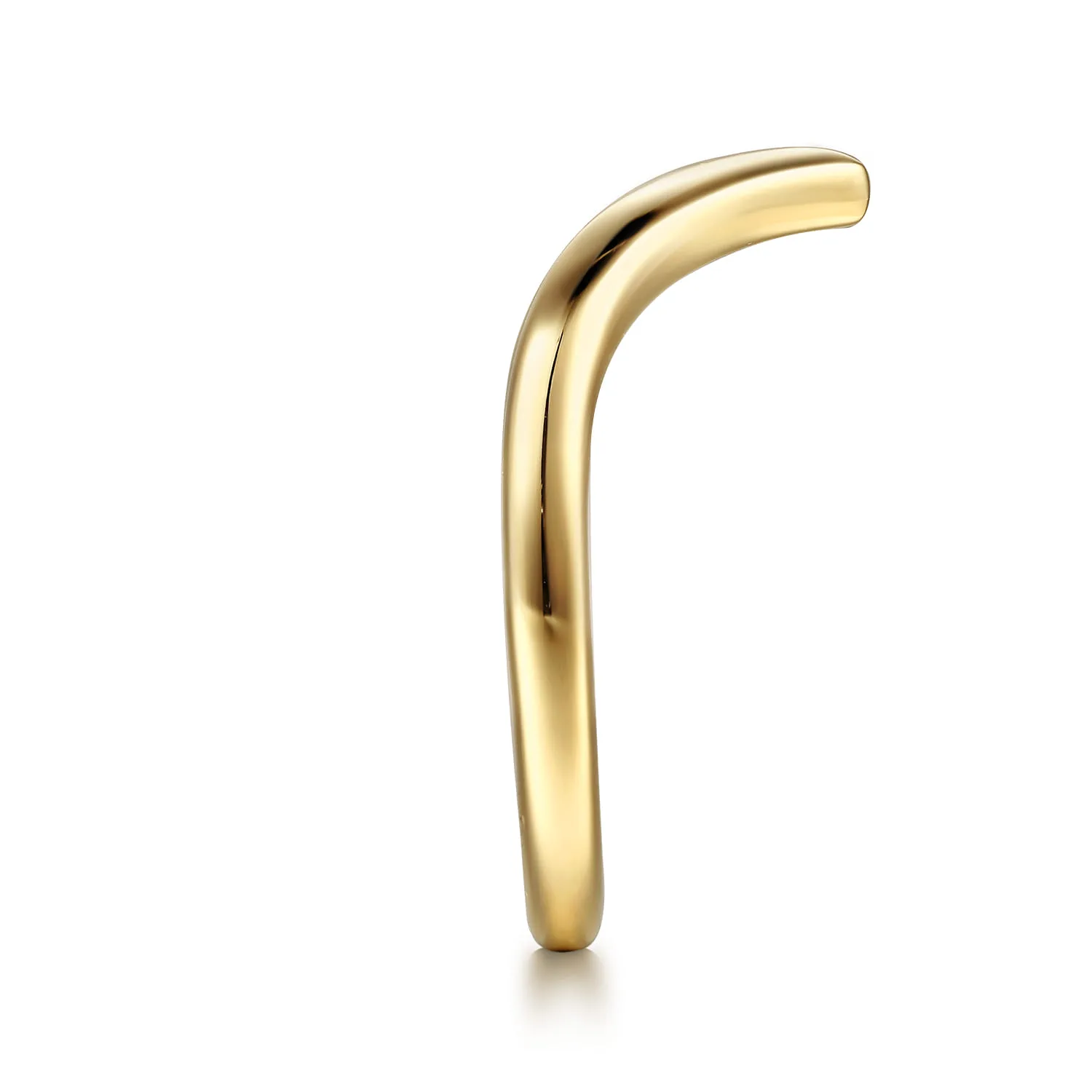 Chevron Anniversary Band in 14K Yellow Gold, photograph 4