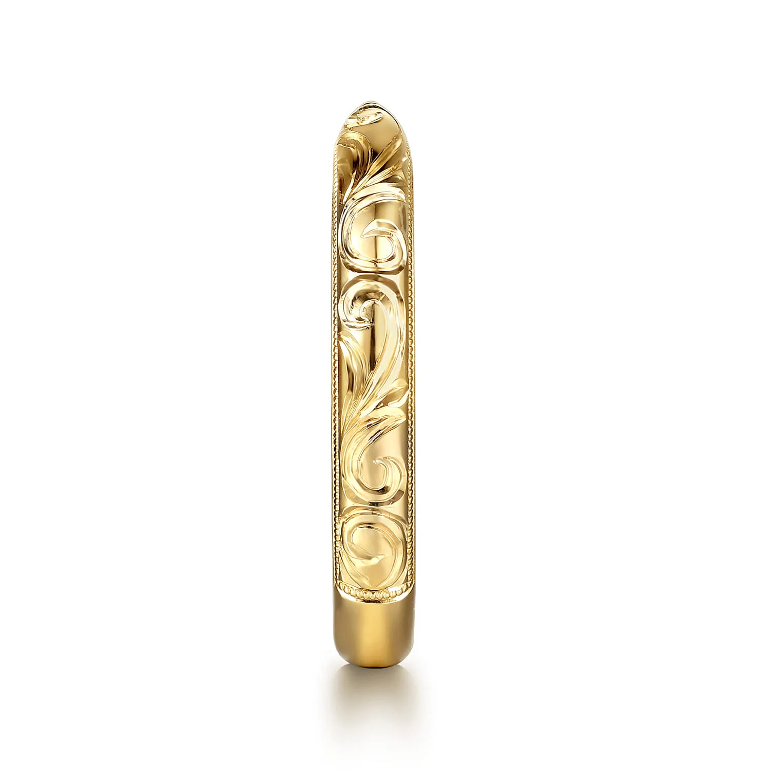 Vintage Inspired Open Anniversary Band in 14K Yellow Gold, photograph 4