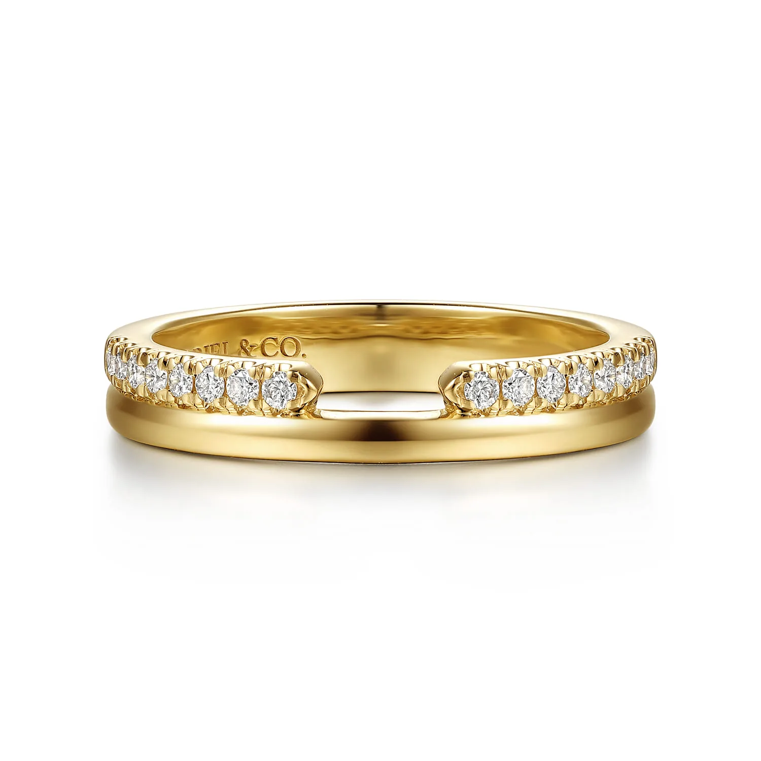 French Pave Diamond Open Anniversary Band